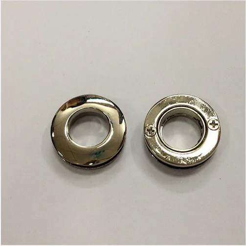 14mm zilveren Metalen Ronde Grommet Oogje met Schroeven Tas Hangers 40 Stks/partij