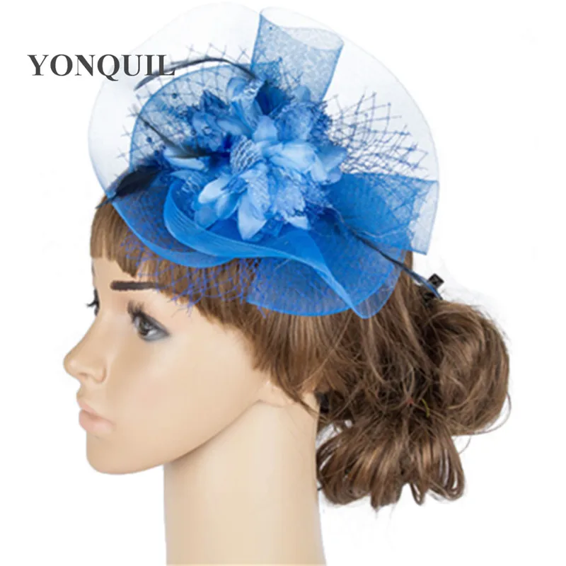 

Nice Feather Fascinator Kentucky Millinery Bridal Headpieces Party Wedding Hair Accessories Women Kentucky&Derby Headwear MYQ061