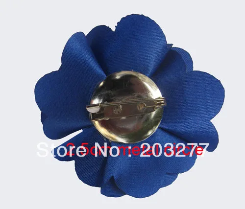 Free shipping!24PCS/LOT  6CM New satin silk flower brooch pin  Fabric Brooch Flower Label Pins for men