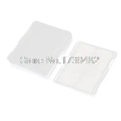 5 Pcs 2 Compartment Microscope Glass Slide Box Case Clear