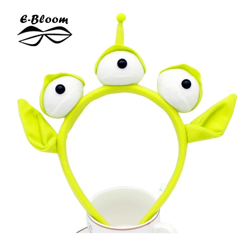 

2025 New 3D Green Alien Headband, Kawaii Cartoon Space Hairpin for Women Girls, Funny Cosplay Hair Accessories for Party Hallow