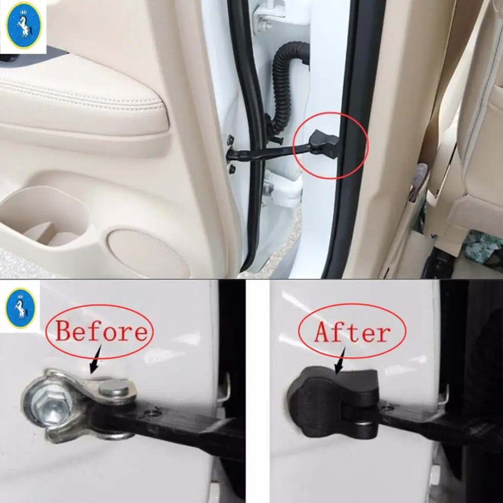Interior Accessories Inner Car Door Stop Rust Waterproof Protector Cover Trim Fit For Renault Koleos 2012 - 2022 Plastic