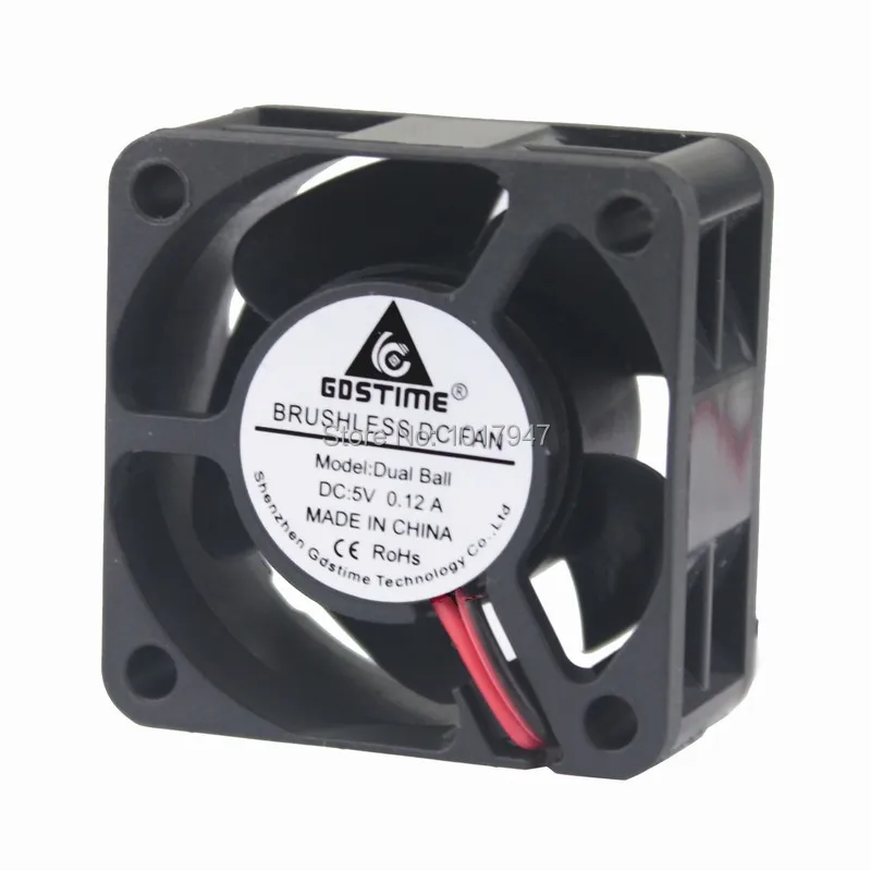 2 PCS LOT Gdstime 4020B 2Pin 5V XH2.54 4cm 40mm 40x40x20mm Brushless DC Cooler Cooling Fan