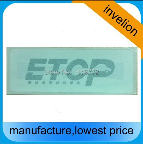 high quality uhf rfid tag manufacturer / uhf EPC Gen2 rfid tag white label sticker ALIEN H3 902-928mhz car parking tag