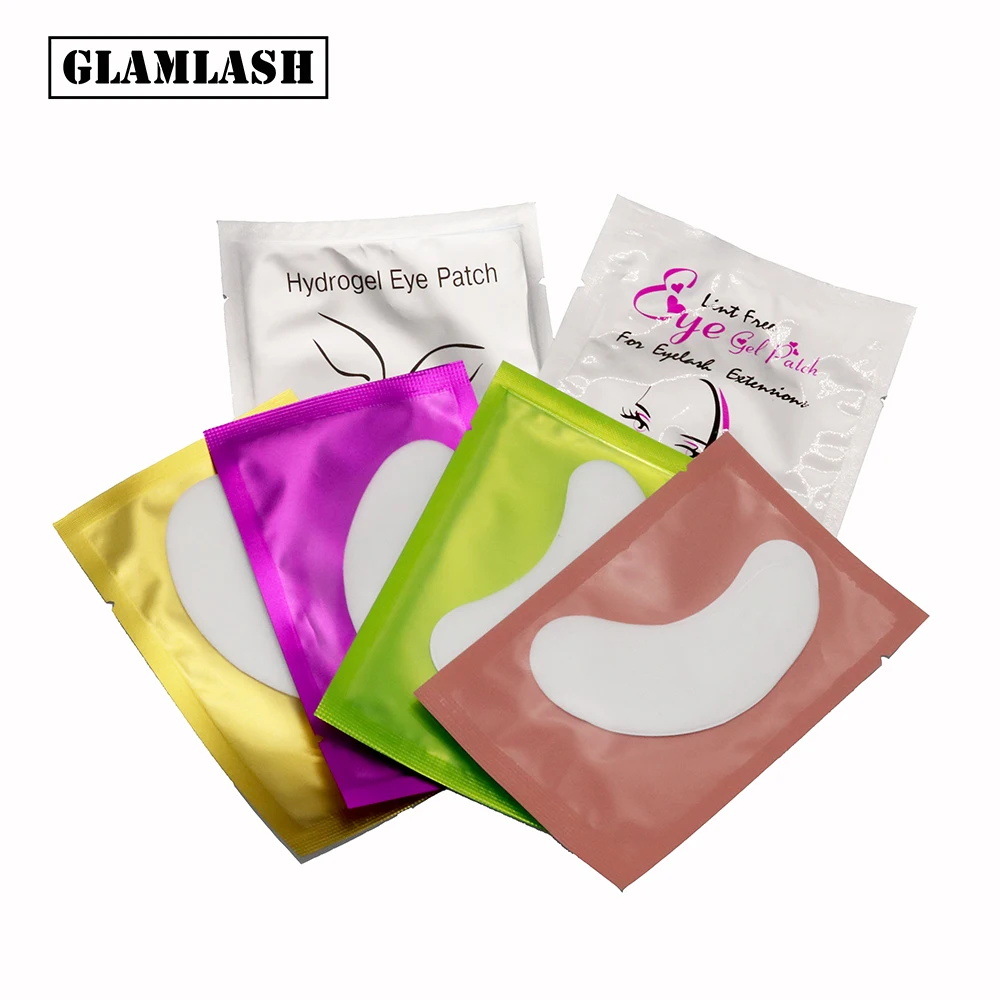 GLAMLASH – Patchs de gel en papier pour les yeux, à appliquer sous les yeux, autocollants pour extensions de cils, 50 paires,