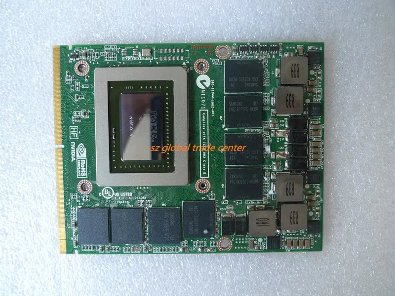 

Quadro 3000m Q3000M Video Vga Graphic Card N12E-Q1-A1 CN-0RDJT7 0RDJT7 RDJT7 For Laptop DELL M6600 M15X HP 8760W