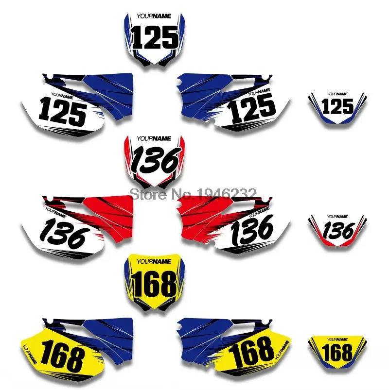 

NICECNC Custom Number Plate Background Graphics Sticker & Decal For Yamaha WR250F WR450F WRF250 WRF450 2005 2006 WR 250F 450F