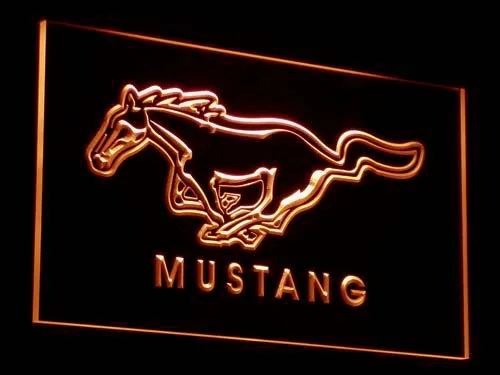 d054 Mustang LED Neon Light Signs Plastic Crafts 7 colors sent in 24 hrs