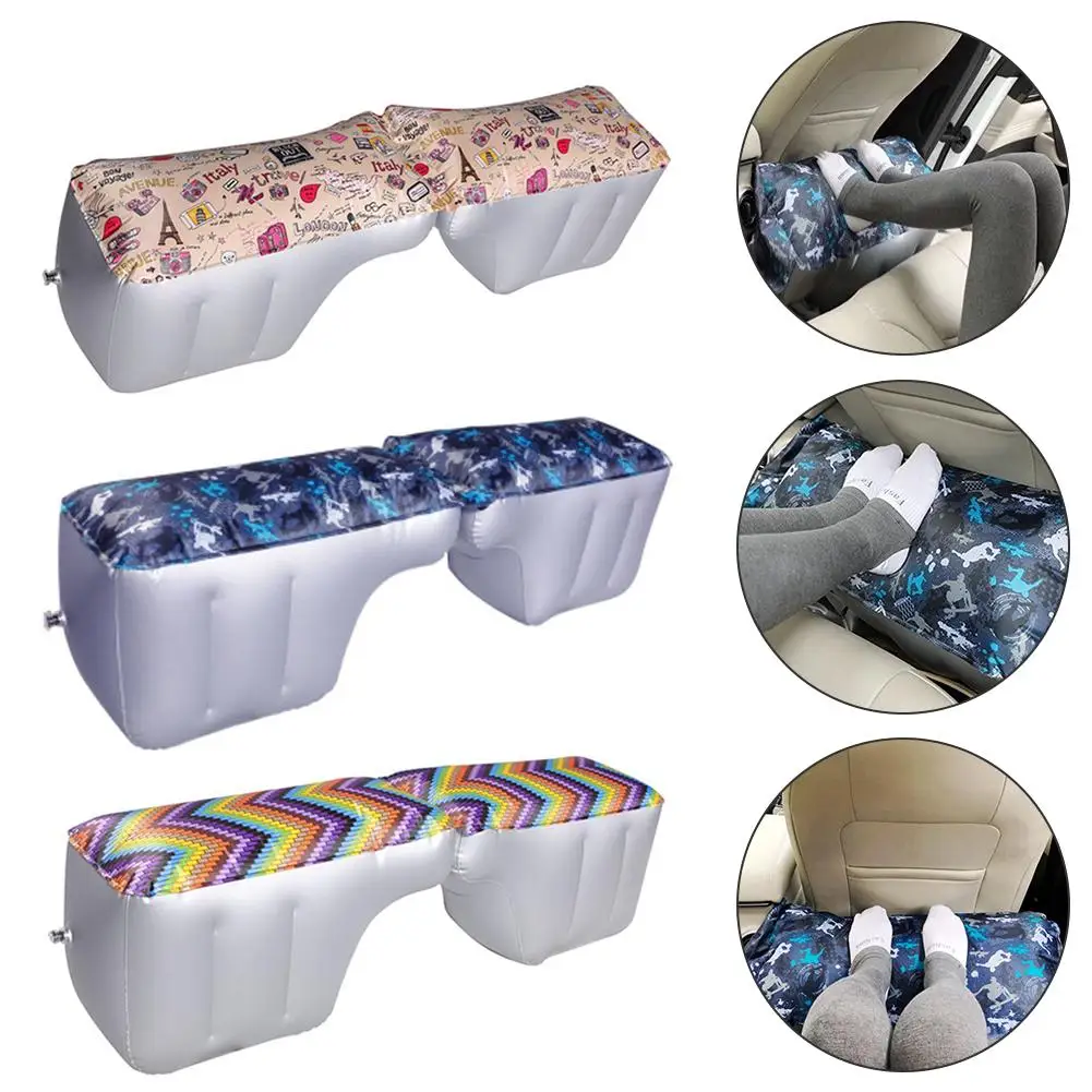 

Car Mattress Inflatable Back Seat Gap Pad Printing Air Bed Cushion For Car Travel Camping Car Accessories Drop Shipping