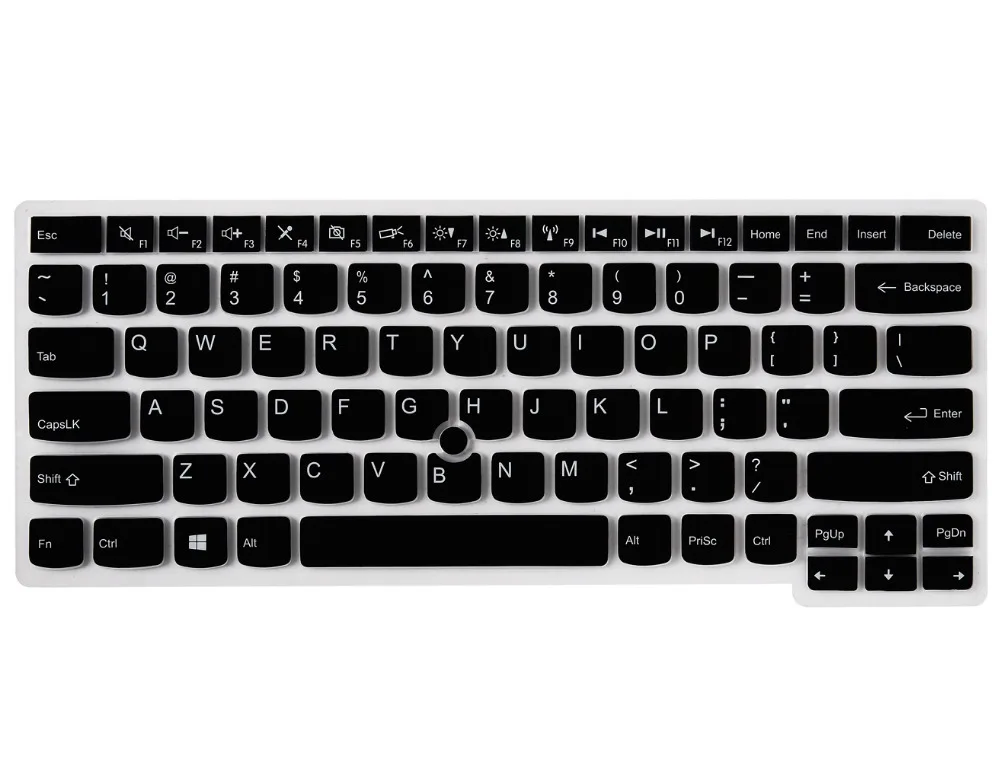 

XSKN Black Silicone Keyboard Cover Skin for Lenovo ThinkPad E430,E430C,E435,E330,E335,T430U,T430,T430i,T430S,T530, US Layout