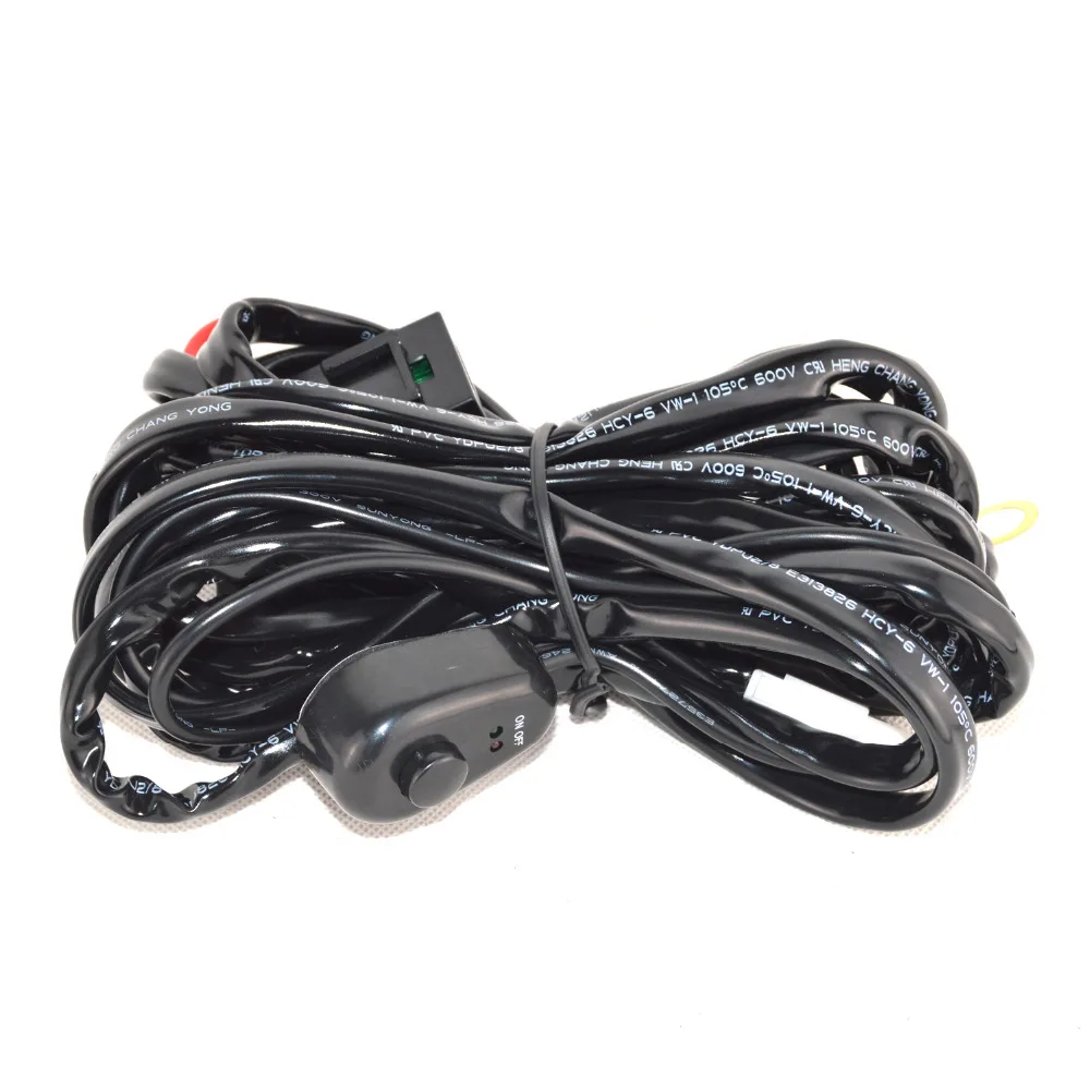 Auxting Car LED Light Bar Wire 3M 12v  40A Wiring Harness Relay Loom Cable Kit Fuse for Auto Driving Offroad Led Work Lamp