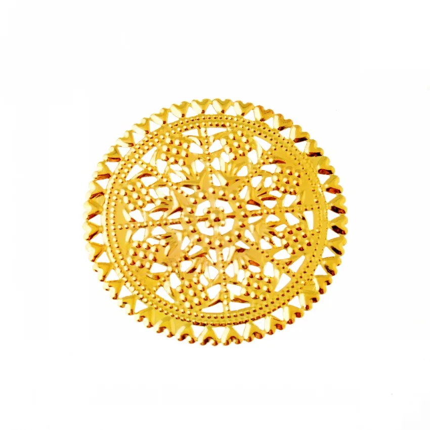 Free shipping 5Pcs Gold Color Filigree Cabochon Settings Wraps Connectors Crafts Gift Decoration DIY Findings 6cm