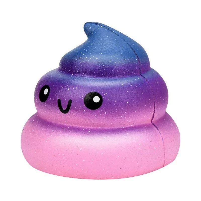 Exquisite Fun Galaxy Poo miękkie pachnące Squishy wycisnąć zabawki antystresowe śmieszne urok powolne rośnie PU stres Reliever zabawka 7*7*6 CM