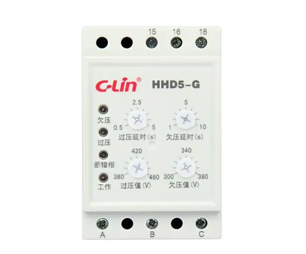 

Xin Ling HHD5-G фаза перенапряжения-реле контроля последовательности фаз AC380V
