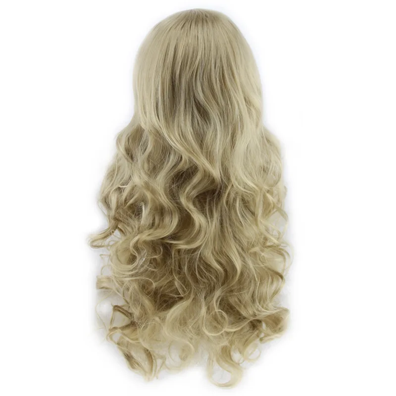 Perruque Synthétique Longue et Bouclée Blonde de Cendrillon pour Femme, Postiche de Cosplay, Costume d'Halloween, ix