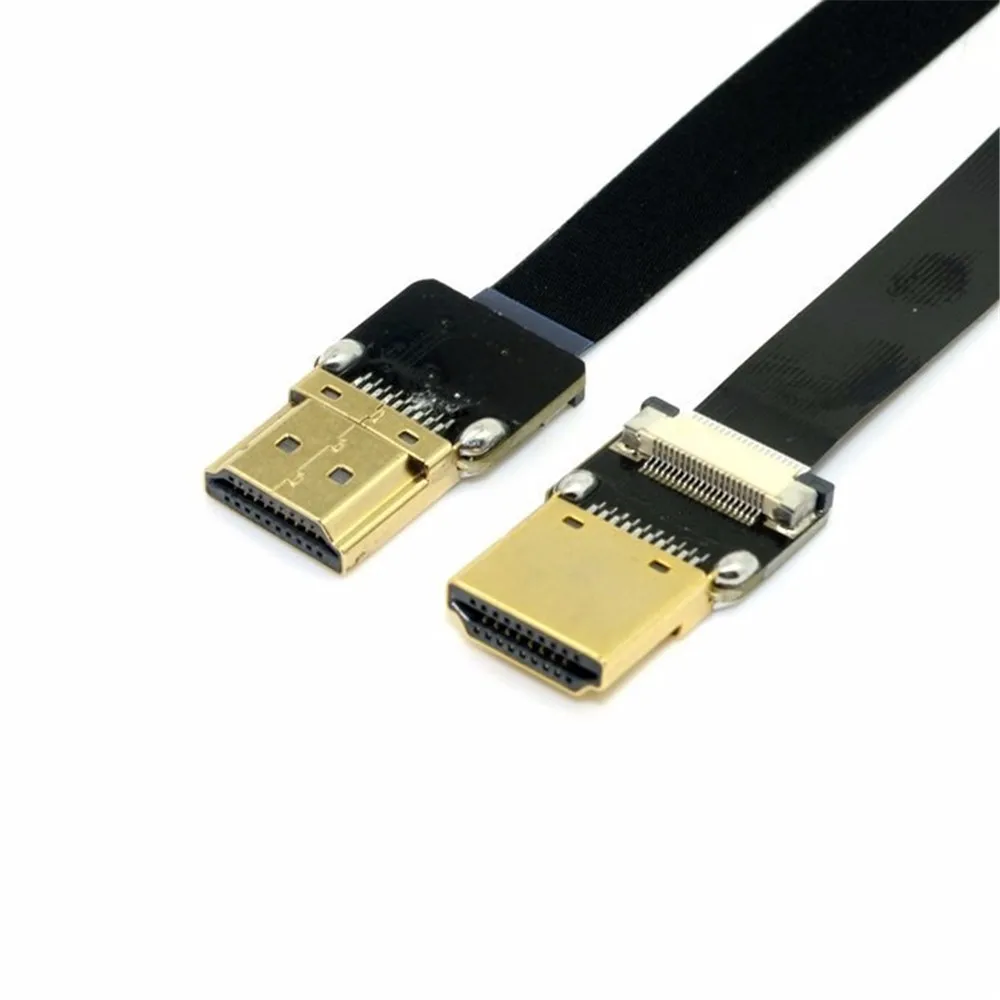 0.1M-1M FPV HDTV-compatible Type A Male to HD Male HDTV FPC Flat Cable  for Multicopter Aerial Photography