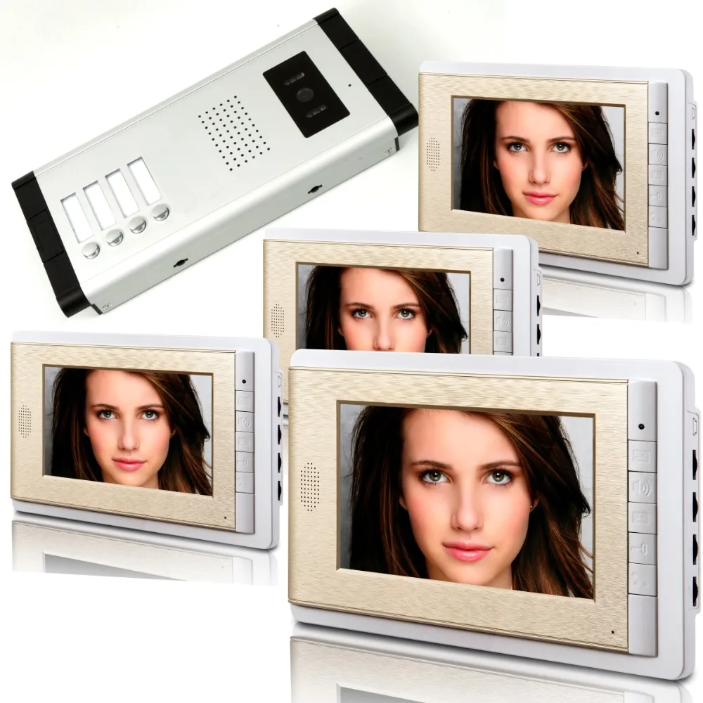 1V4 7 Inch LCD Display Wired Video Door phone