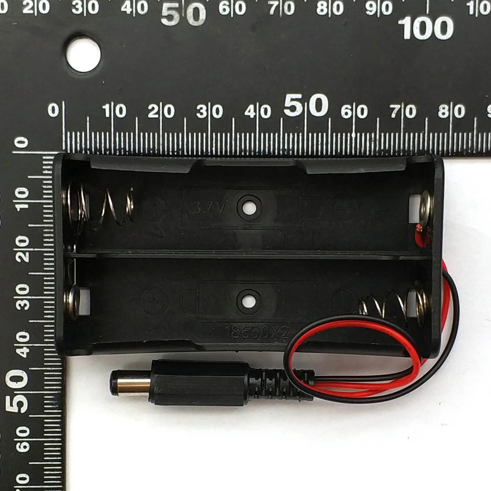 Mới Power Bank 18650 Pin Nhựa Pin Hộp Bảo Quản Dành Cho 2X18650 Có DC5.5 * 2.1mm Cắm Điện