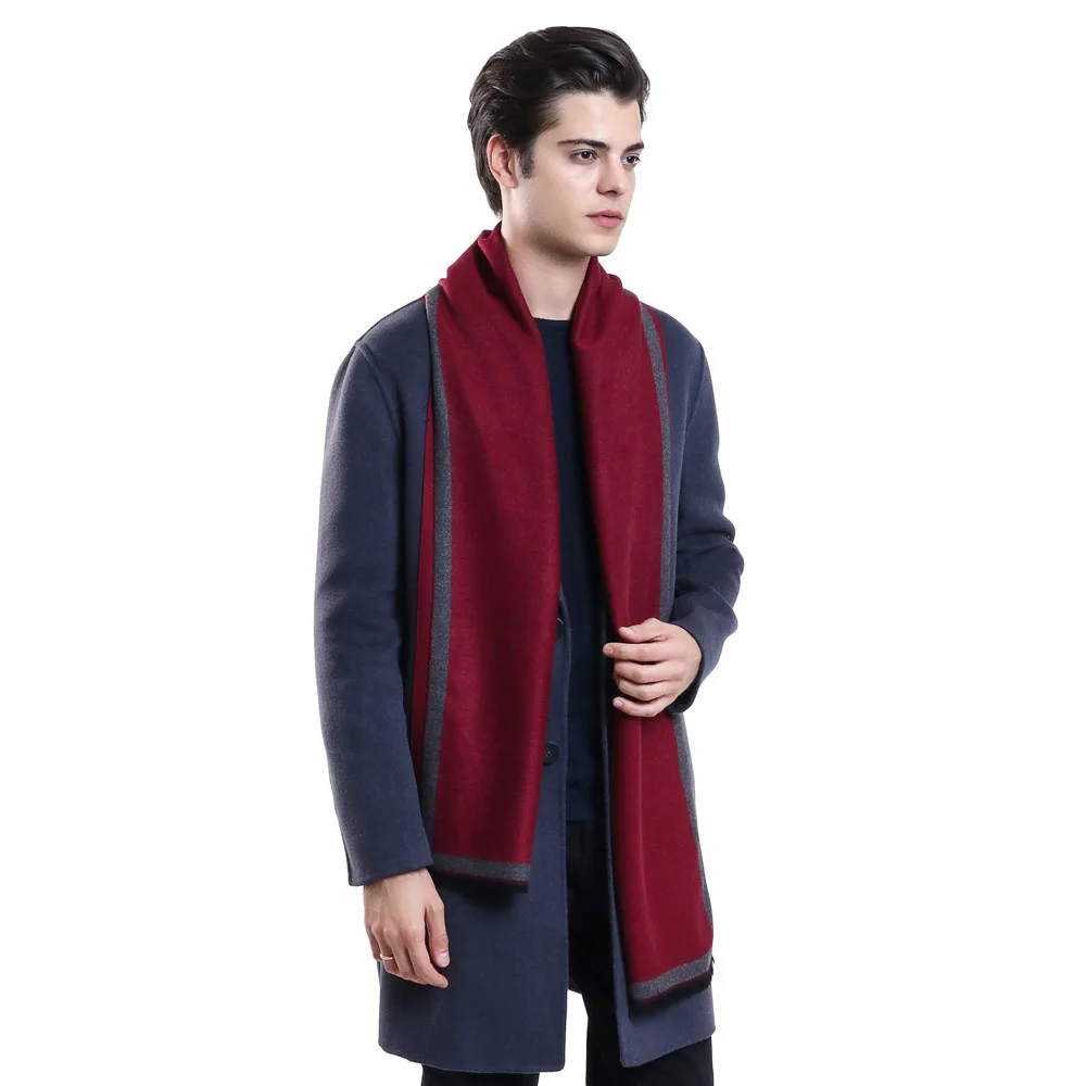 2022 classic 180*35cm Geometric Gentleman Elegant Gray Autumn Winter Men Striped Male lattice warm long scarves pashmina muffler