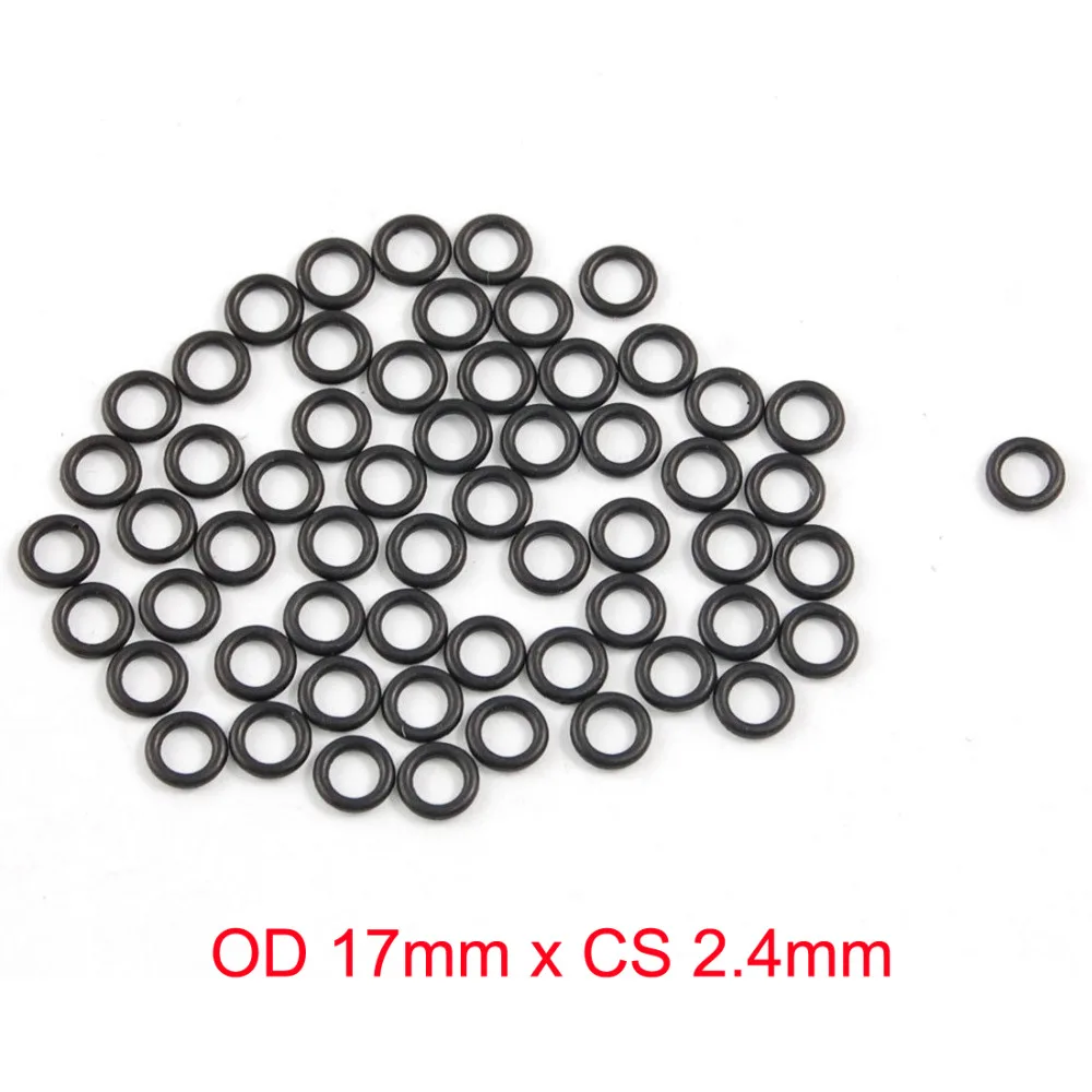 

OD 17mm x CS 2.4mm Mechanical Black NBR O Rings Oil Seal Washers