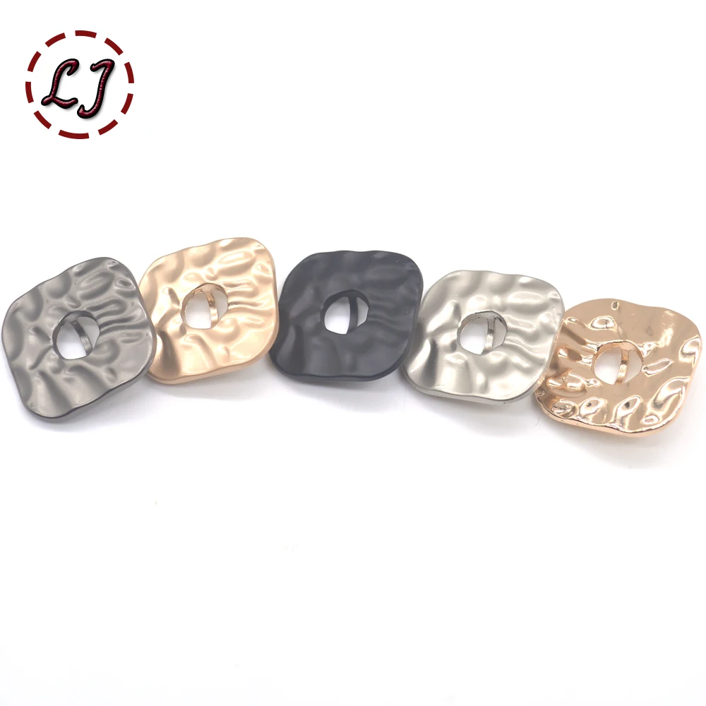 New 10pcs/lot high quality fashion square metal sewing button snaps for women overcoat windcoat garment accessory DIY decoration