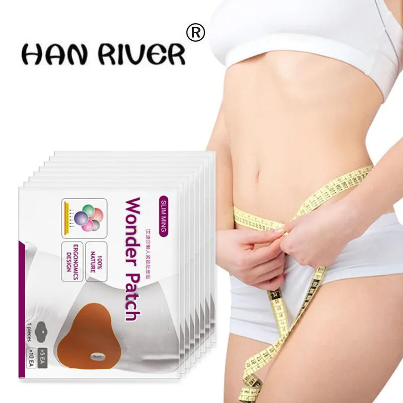 10 pieces of  = 1 boxes Wonder Slimming Patch Belly Abdomen Weight Loss Fat burning Slim Patch Cream Navel Stick Efficacy Strong