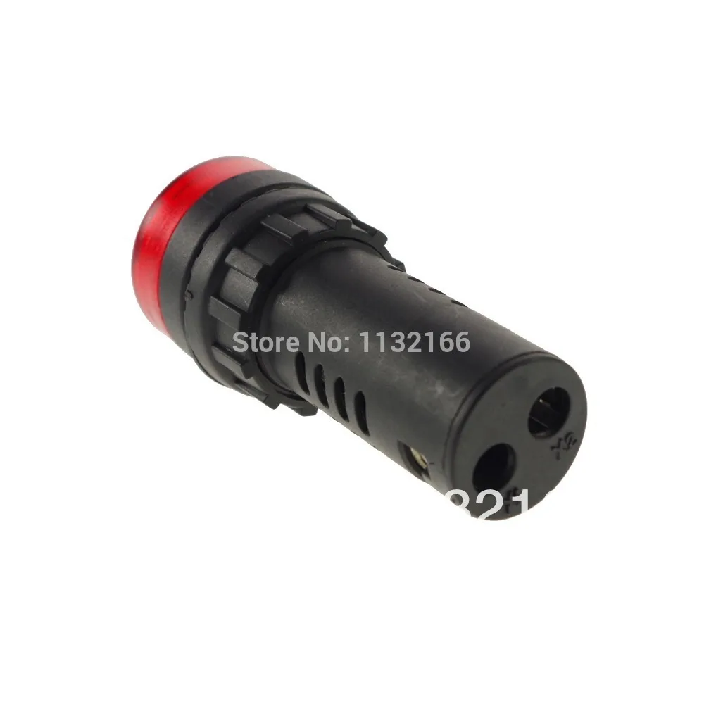 22mm Mount Diameter 12V 24V 110V 220V Red/Green/Yellow LED Power Indicator Light With Buzzer 60mm Height