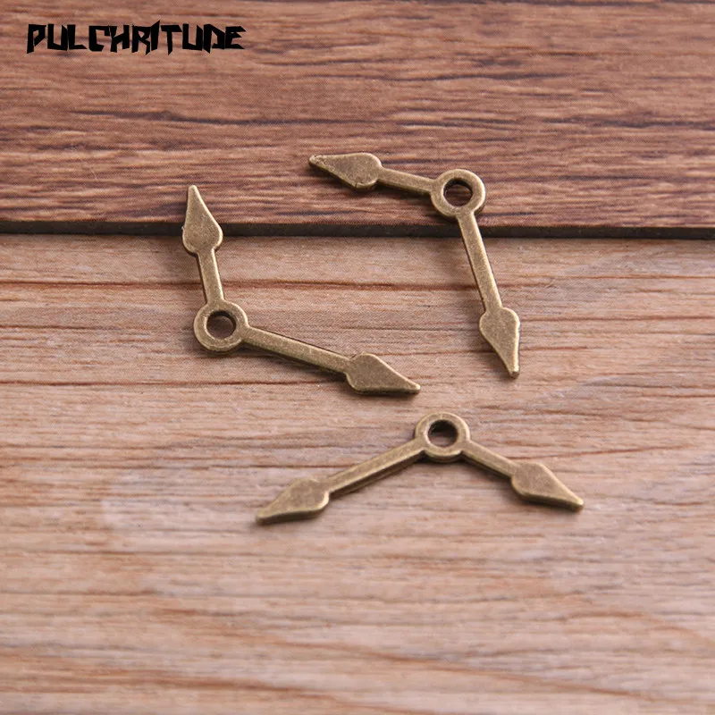 40PCS 10*27mm Two Color Vintage Metal Zinc Alloy Steampunk Pointer Charms Fit Jewelry Pendant Charms Makings