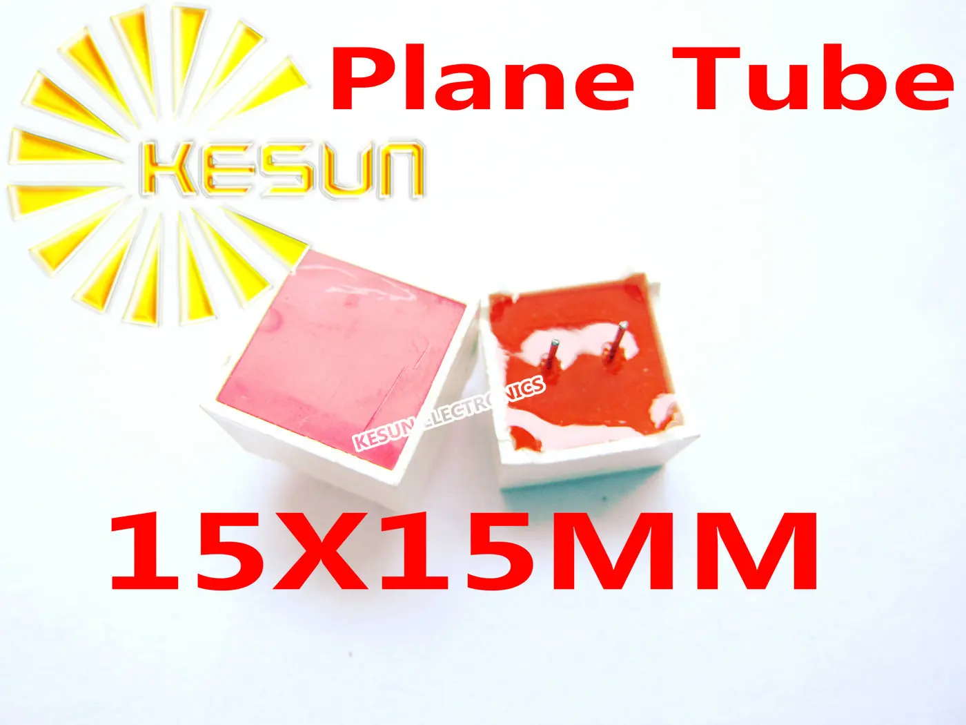 100PCS x 15*15MM Red Plane Tube  Planar Digital Tube LED Display Module 2Pin Light Beads for Table Game machine