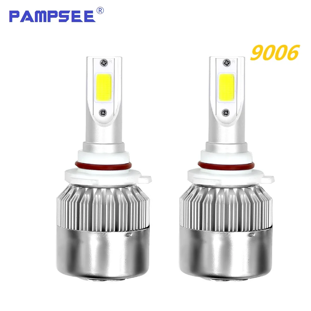 9006 HB4 COB LED Headlight Car Bulbs 72W 7600LM 6000K 3000K  Auto Led Headlamp Fog Lights for BMW HYUNDAI HONDA TOYOTA VW FORD