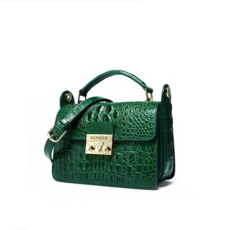 gete 2023 new Imported Crocodile leather  crossbody bag Thai leather handbag single shoulder bag female flap small bag