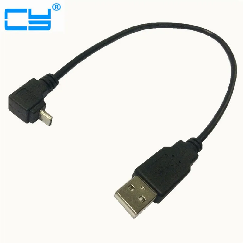 Кабель Micro USB под прямым углом 25 см, кабель для быстрой зарядки и синхронизации данных под углом 90 градусов, 2 А, для Samsung, LG, Android, телефонов и планшетов