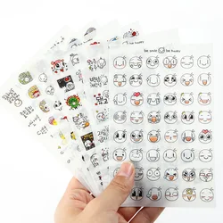 Cute expression Cartoon Sticker Creative Hand Account Diary Album Decoration Paper Sticker Stationery