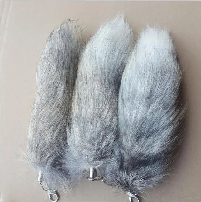 25CM Cute Pluff Bunny Keychain Golden Island Fox tail Key Chain For Women Bag Toy Doll Fluffy Pom Pom Lovely Pompom Keyring