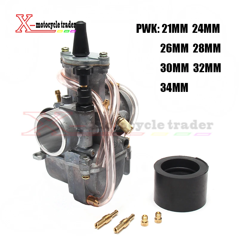 PWK Carburetor Universal Koso OKO Motorcycle Carburetor Carburador 21 24 26 28 30 32 34mm With Power Jet For Racing Moto