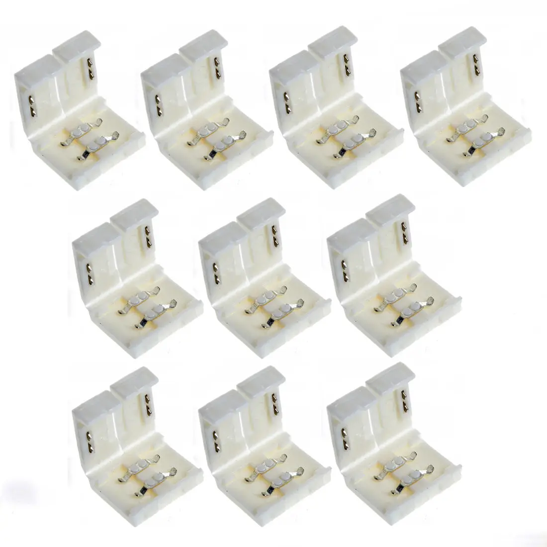 8 مللي متر 10 مللي متر 2Pin كليب موصل لوحة الدوائر المطبوعة محول ل 5050 3528 LED لون واحد قطاع GB