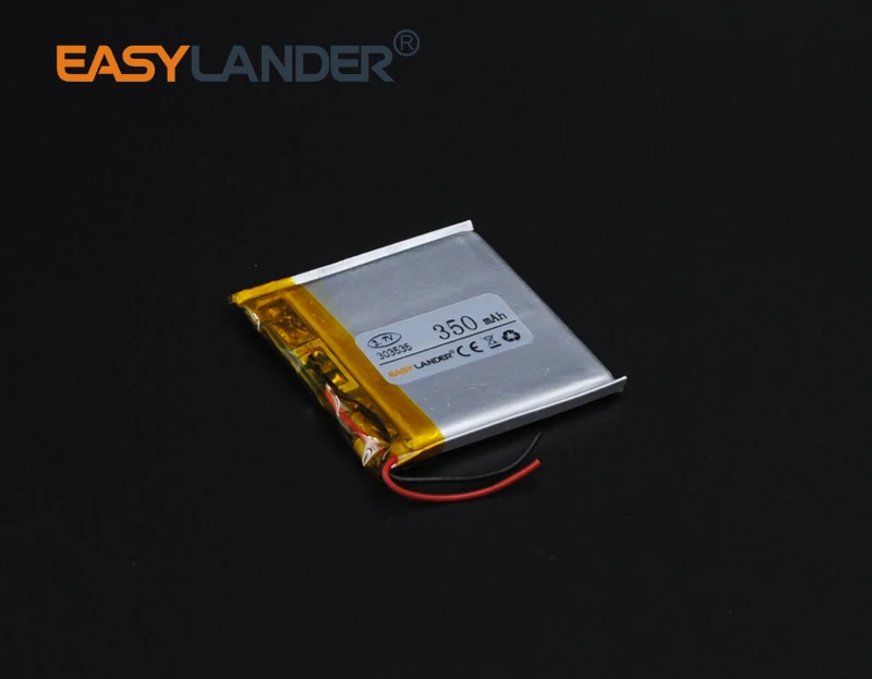 

10pcs/Lot 303535 3.7V 350mAh li Polymer Battery For bluetooth headset GPS PSP Watch recorder pen MP3/MP4/MP5 Game Player 033535