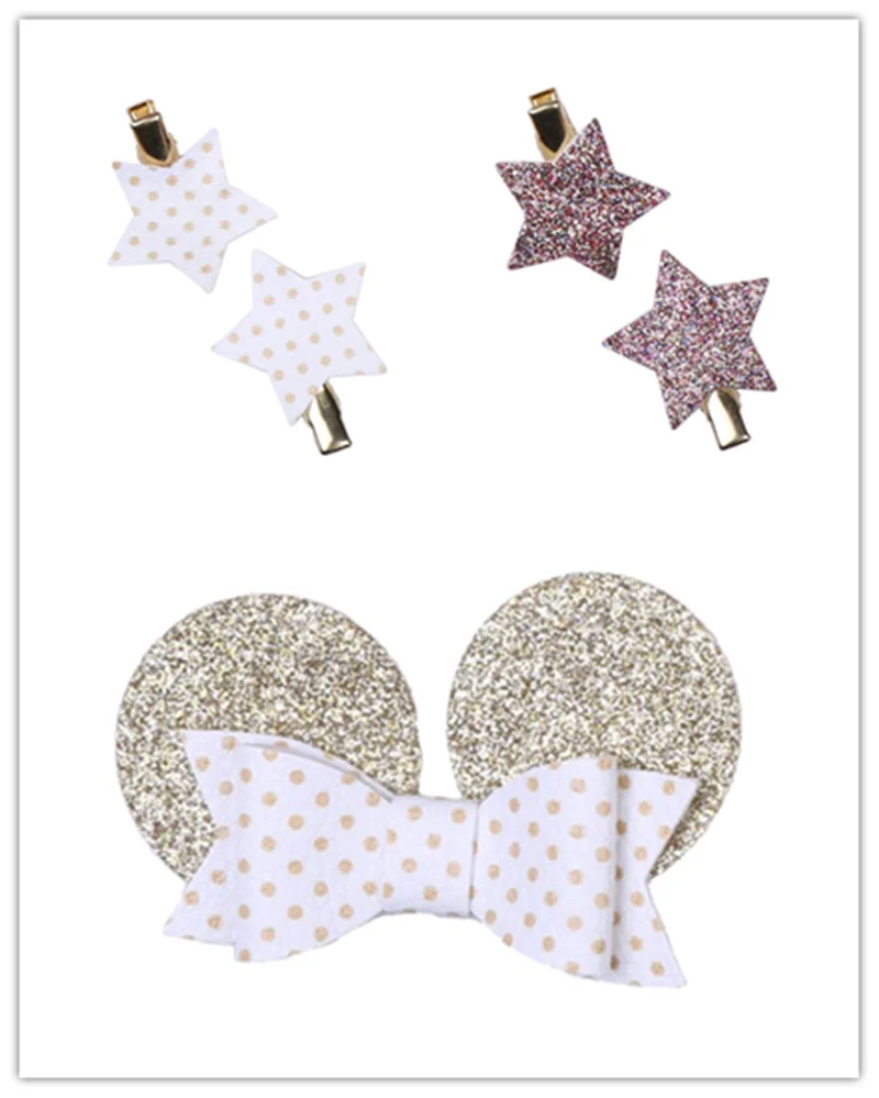 5pcs High-grade Glitter sequined Unicorn Hair Clips Set Cartoon Animal Sequins Girls Hairpin Accessories Princess Headdress J27