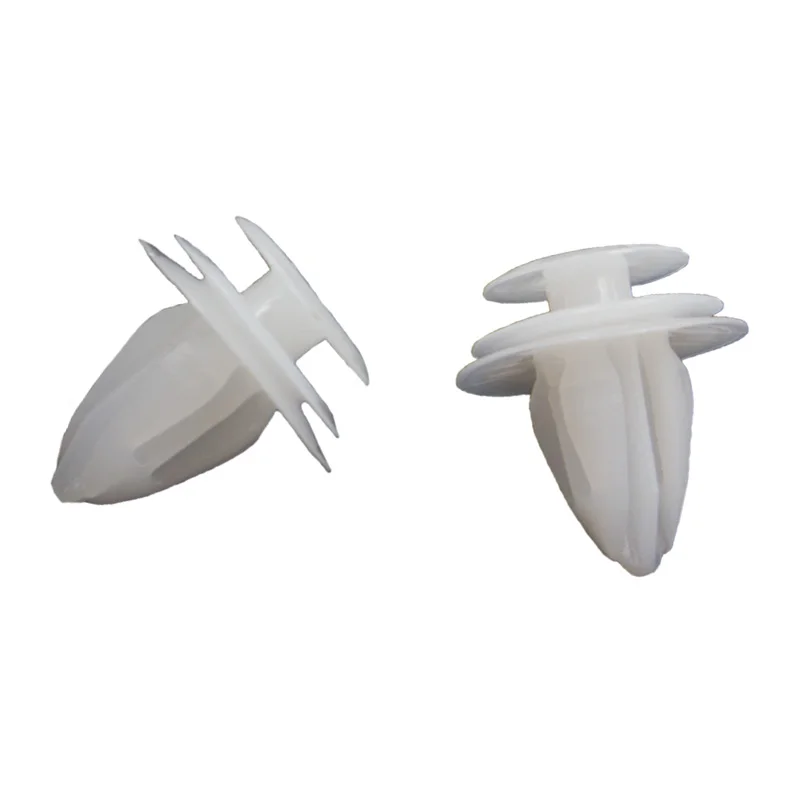 100Pcs White Auto Solid Car Interior Trim Door Card Panels Clip Snaps Fastener 9mm Universal Type
