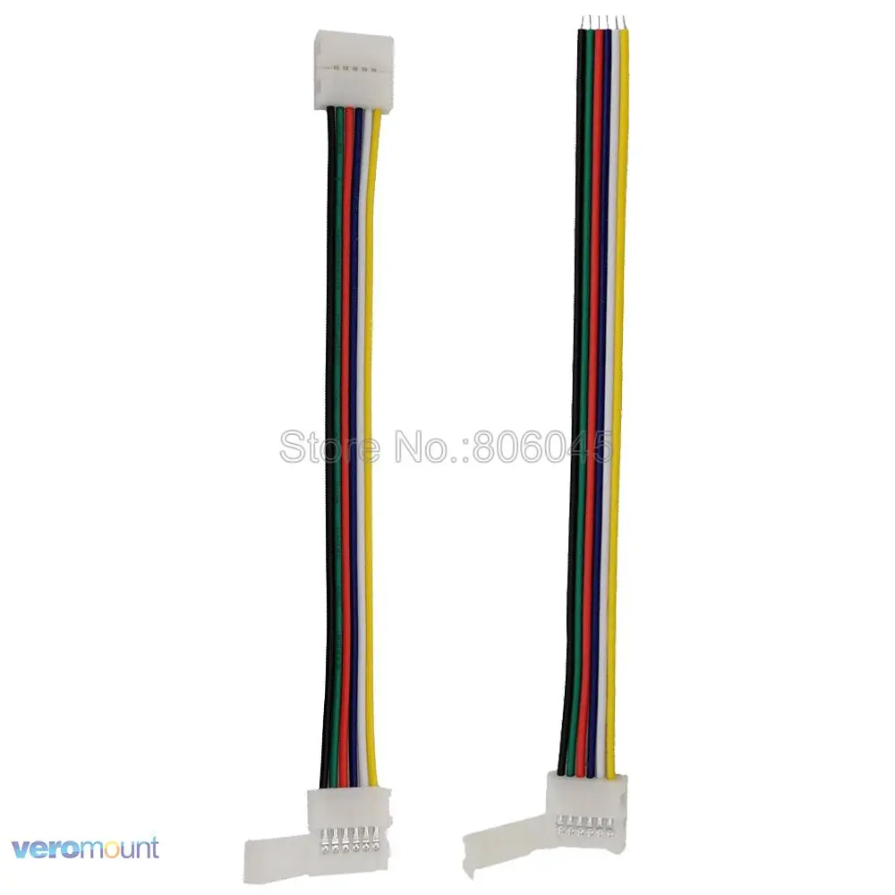 5pcs 6Pin RGBCCT LED Connector 6-Pins 12mm Width Solderless Free Welding 1 Clip Or 2 Clip Easy Connector for RGB+CCT LED Strip