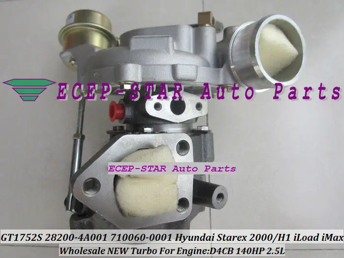 Turbo GT1752S 710060-0001 710060-5001S 28200-4A001 710060 Turbocharger For HYUNDAI Starex CRDI H-1 Van iLoad iMax H1 D4CB 2.5L