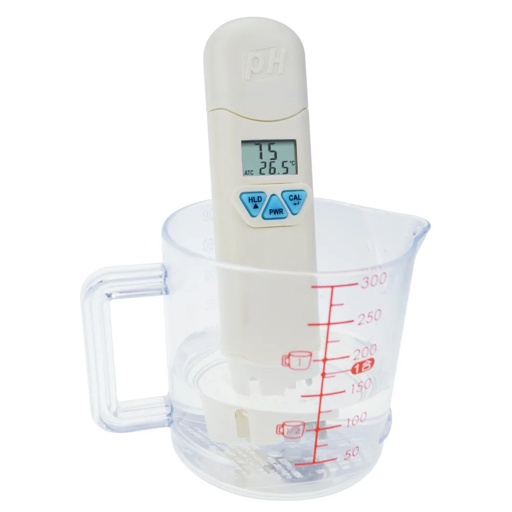 Waterproof pH meter w/ Temperature Auto Calibration 0~14pH range + Built-in ATC + pH4.01 pH7.00 pH10.01 pH Powder