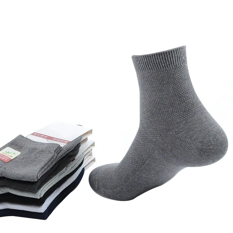 

6 Pairs/lot Mens Socks 76% Combed Cotton Socks Spring Autumn Mesh Breathable Business Casual Classic Black Solid Color Socks Sox