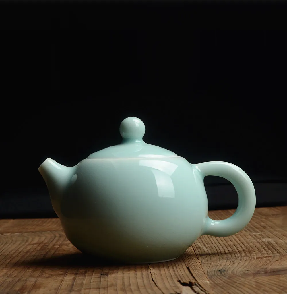 Longquan celadon, small teapot, ice crack glaze, ceramic kungfu teaset, tea pot, about 140ML Onsale~