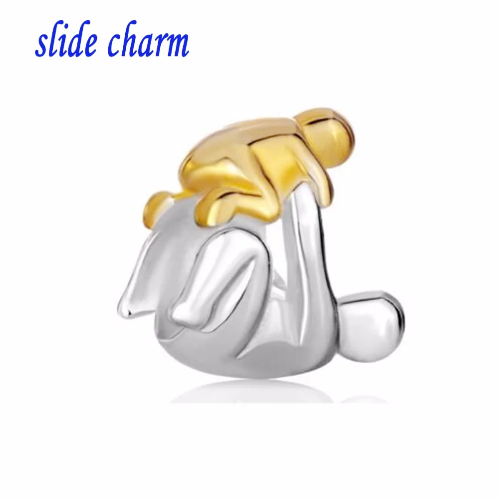 2025 New Slide Charm Free Shipping Children's Jewelry Father And Son Game Style Charm Beads Fit Pandora Bracelet