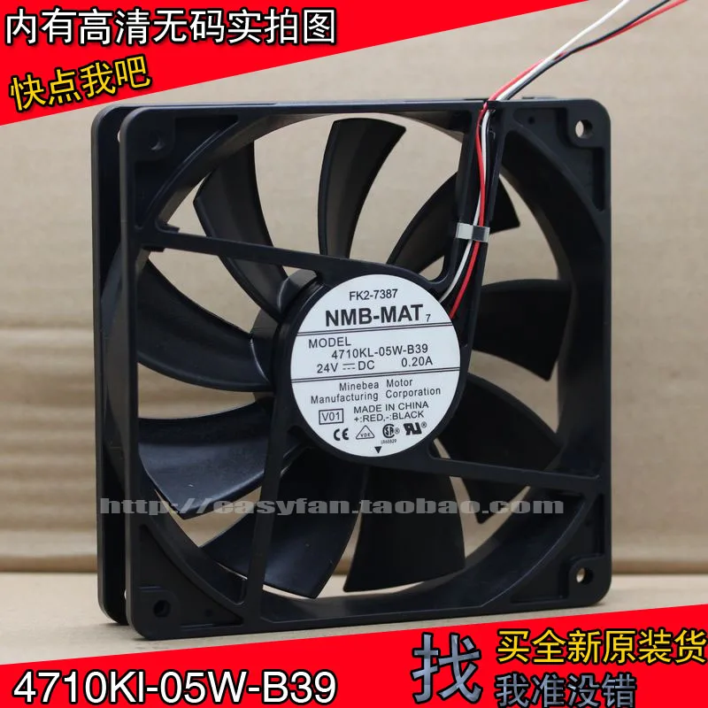 

NEW NMB-MAT Minebea 4710KL-05W-B39 24V 0.2A 12CM 12025 Frequency converter cooling fan