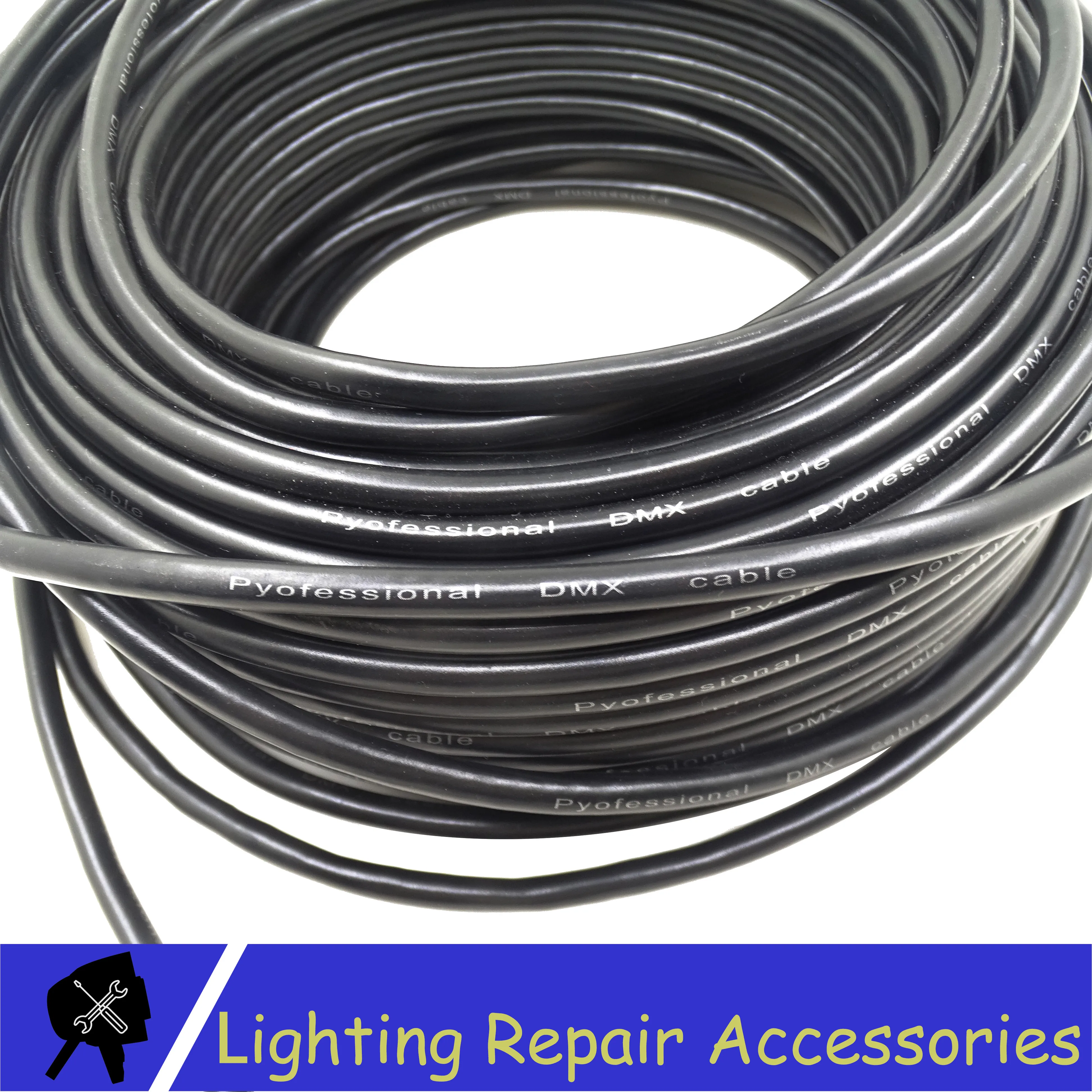 3-PIN Signal Connection Shielding DMX Cable 50M/100M/150M/200M/250M/300M/350M/400M/500M DMX Cable For LED PAR Stage Lights