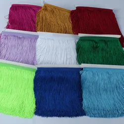 10 Yards/lot Lace Fringe Tassel Polyester Lace Trim Ribbon DIY Curtain Latin Dress Stage Garment 15cm/20cm/30cm Wide