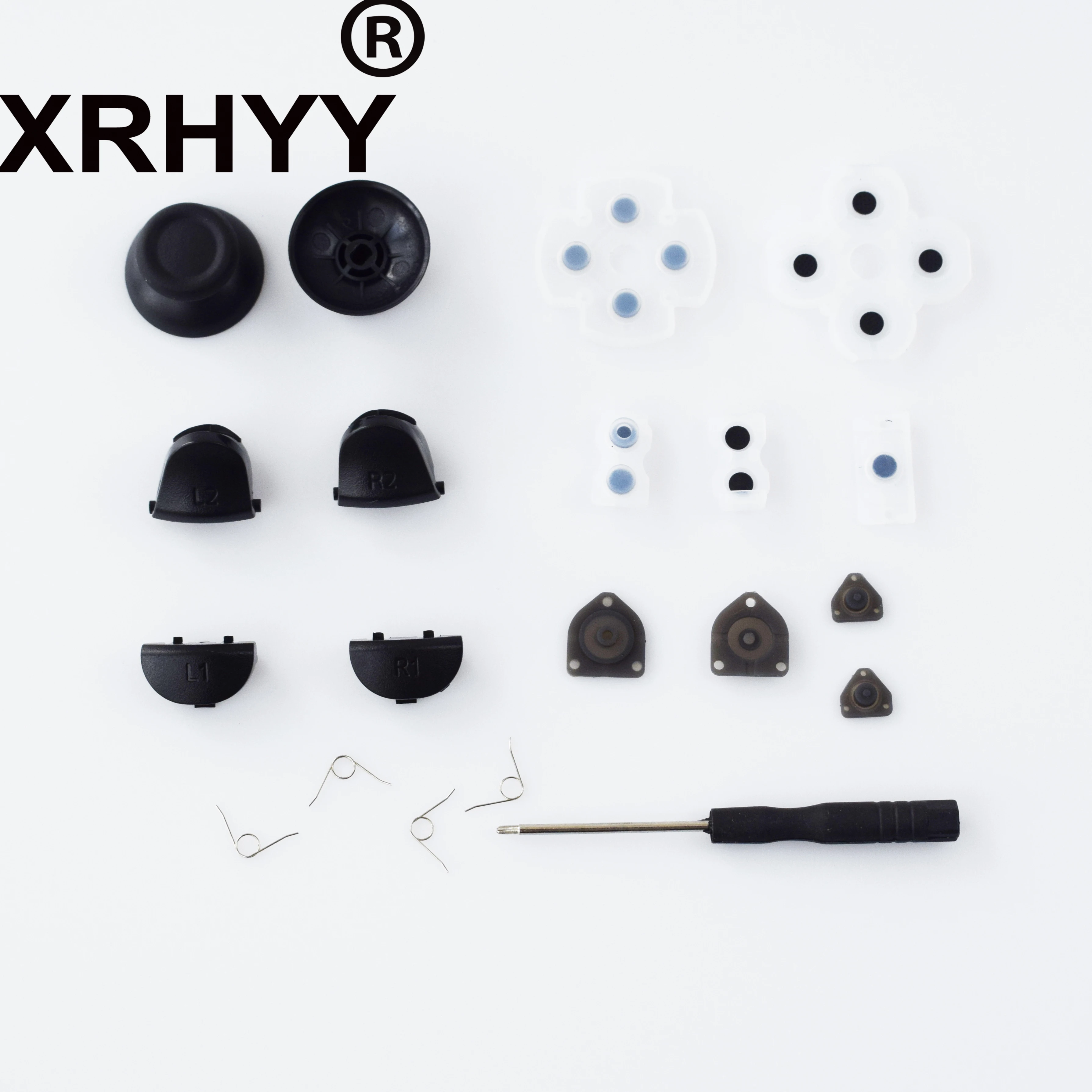 XRHYY كل مجموعة من استبدال أجزاء تحكم منصات المطاط موصل زر الوسادة لسوني بلاي ستيشن 4 PS4 تحكم غمبد