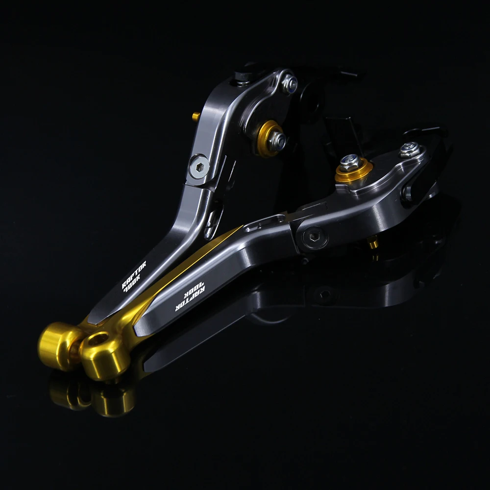 Golden+Titanium For Yamaha YFM700 Raptor 700R 700 R 2000-2006 2002 2003 2004 2005 CNC Motorcycle Adjustable Brake Clutch Levers